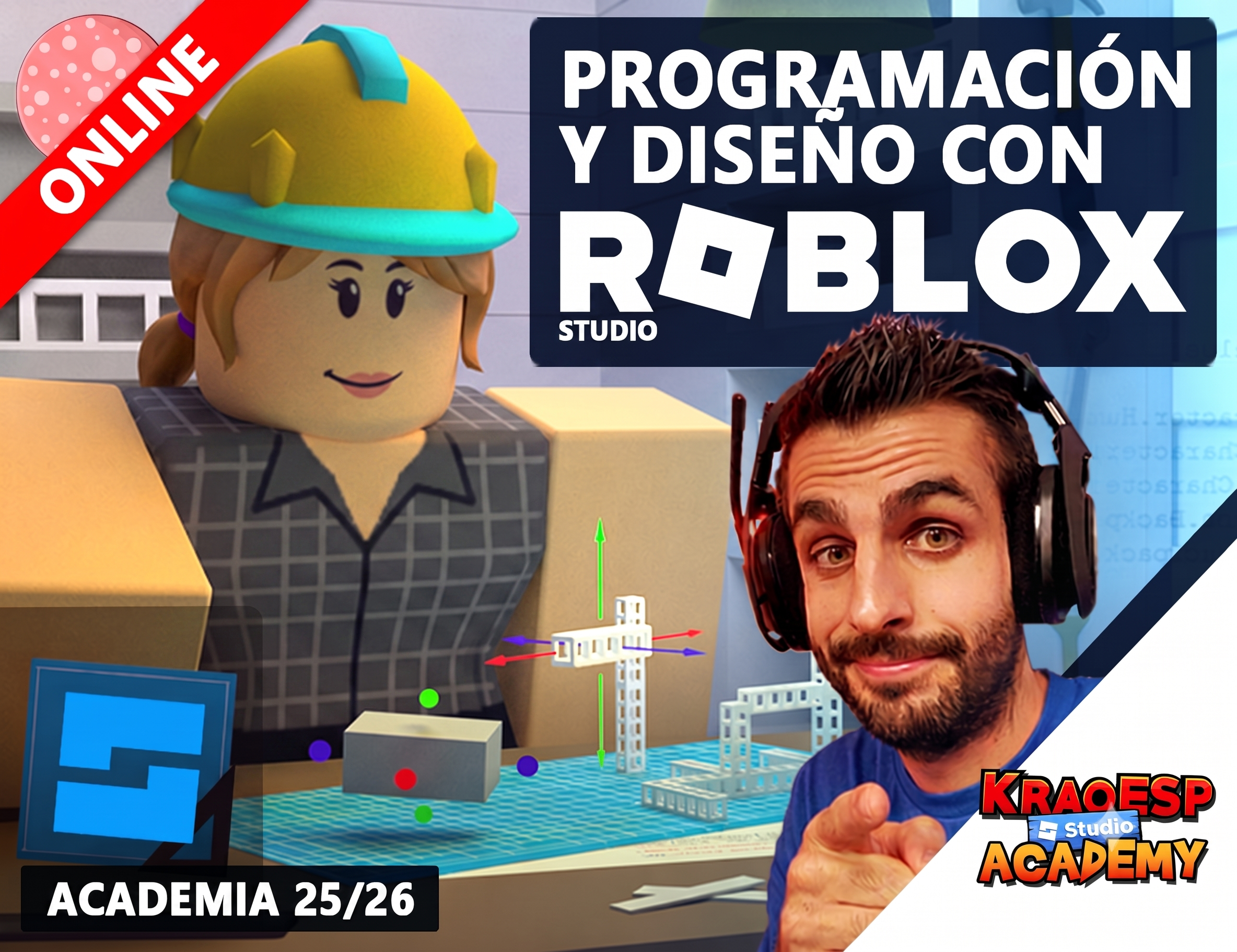 KRAO ACADEMY 26/27 - CURSO DE DISEÑO CON ROBLOX STUDIO